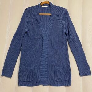 WoolOvers Women’s Sweater Cardigan Medium Knit Wool Grandfather Cabincore Cozy